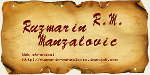 Ruzmarin Manzalović vizit kartica